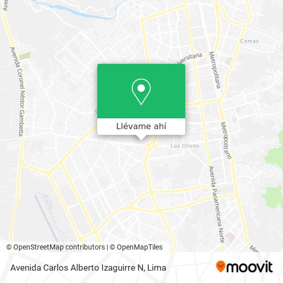 Mapa de Avenida Carlos Alberto Izaguirre N