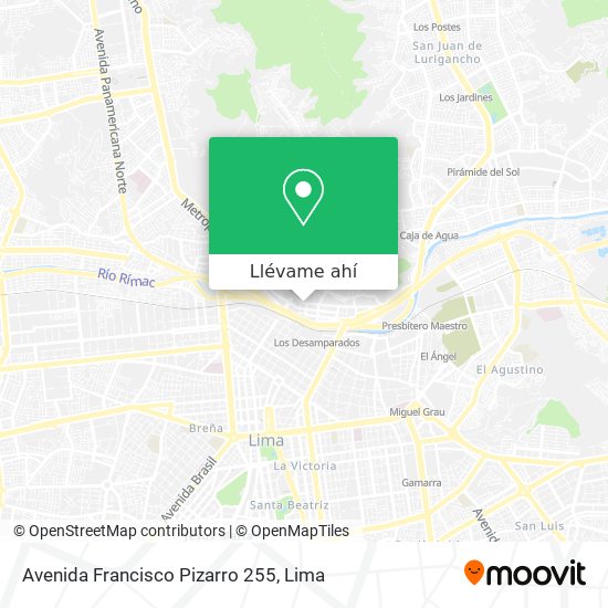 Mapa de Avenida Francisco Pizarro 255