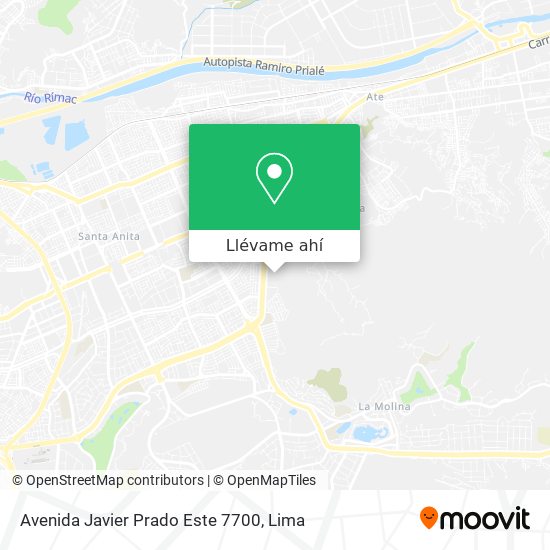 Mapa de Avenida Javier Prado Este 7700