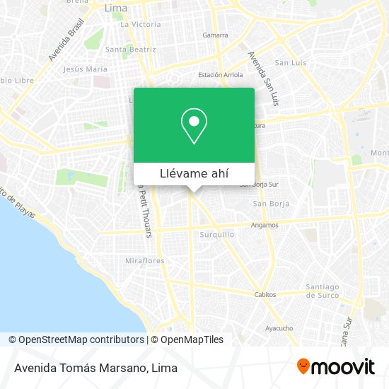 Mapa de Avenida Tomás Marsano