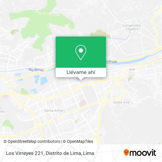Mapa de Los Virreyes 221, Distrito de Lima