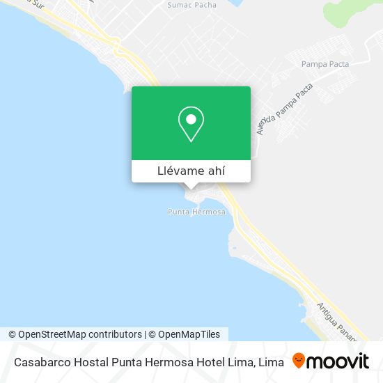 Mapa de Casabarco Hostal Punta Hermosa Hotel Lima