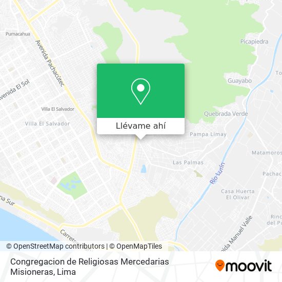 Mapa de Congregacion de Religiosas Mercedarias Misioneras