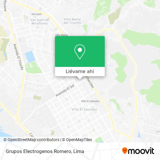 Mapa de Grupos Electrogenos Romero
