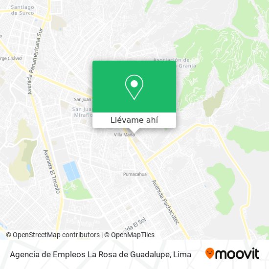 Mapa de Agencia de Empleos La Rosa de Guadalupe