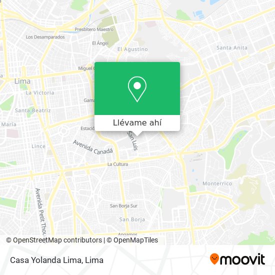Mapa de Casa Yolanda Lima