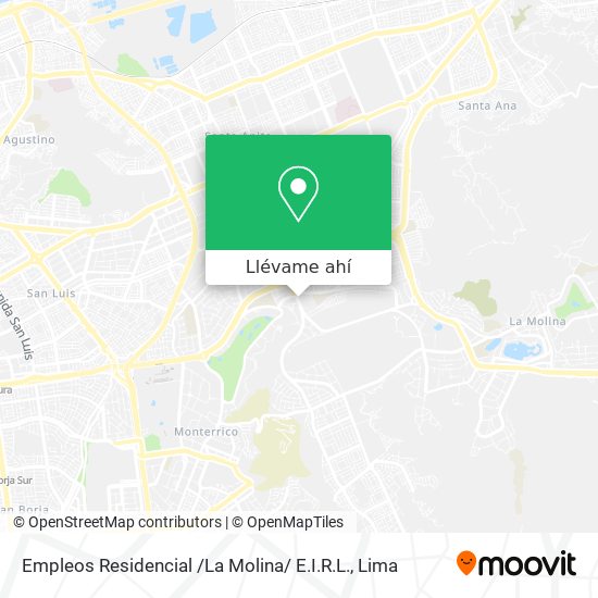 Mapa de Empleos Residencial /La Molina/ E.I.R.L.