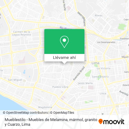 Mapa de Mueblestilo - Muebles de Melamina, mármol, granito y Cuarzo