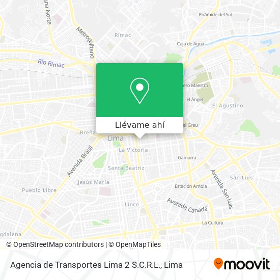 Mapa de Agencia de Transportes Lima 2 S.C.R.L.