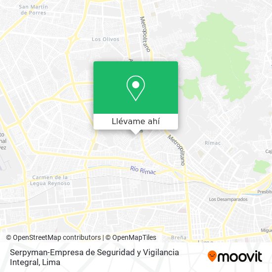 Mapa de Serpyman-Empresa de Seguridad y Vigilancia Integral