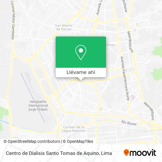 Mapa de Centro de Dialisis Santo Tomas de Aquino