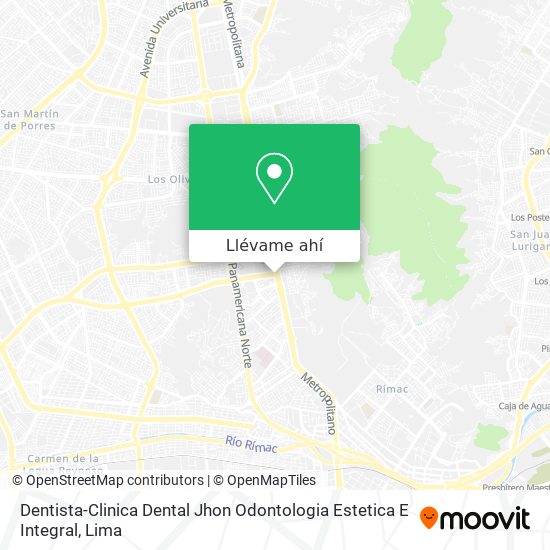 Mapa de Dentista-Clinica Dental Jhon Odontologia Estetica E Integral