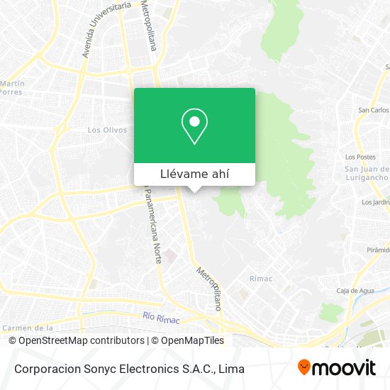 Mapa de Corporacion Sonyc Electronics S.A.C.