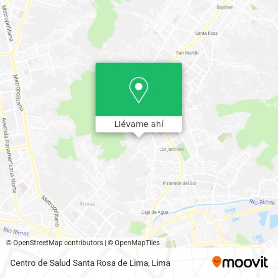 Mapa de Centro de Salud Santa Rosa de Lima