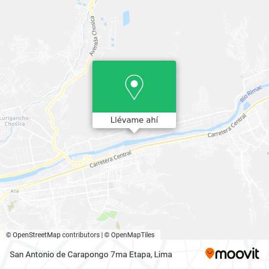Mapa de San Antonio de Carapongo 7ma Etapa