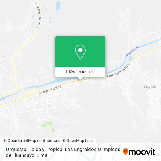 Mapa de Orquesta Tipica y Tropical Los Engreidos Olimpicos de Huancayo