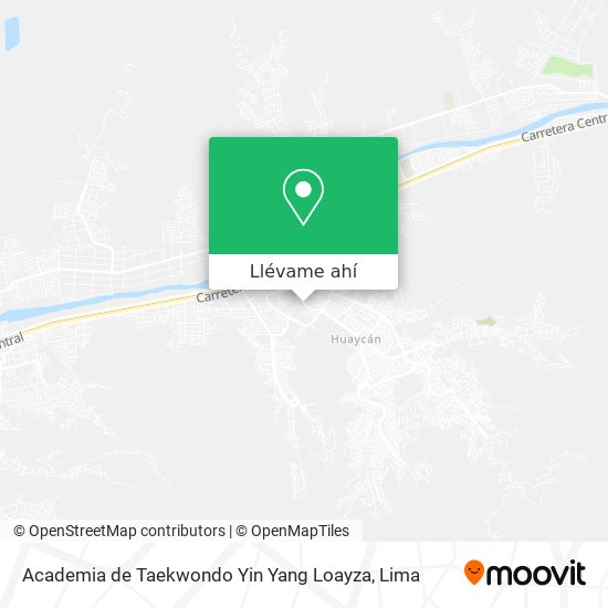 Mapa de Academia de Taekwondo Yin Yang Loayza