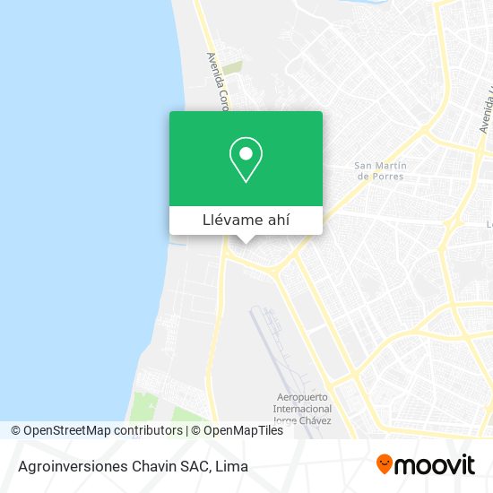 Mapa de Agroinversiones Chavin SAC