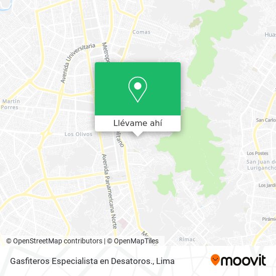 Mapa de Gasfiteros Especialista en Desatoros.