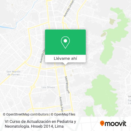 Mapa de VI Curso de Actualización en Pediatría y Neonatología. Hnseb 2014