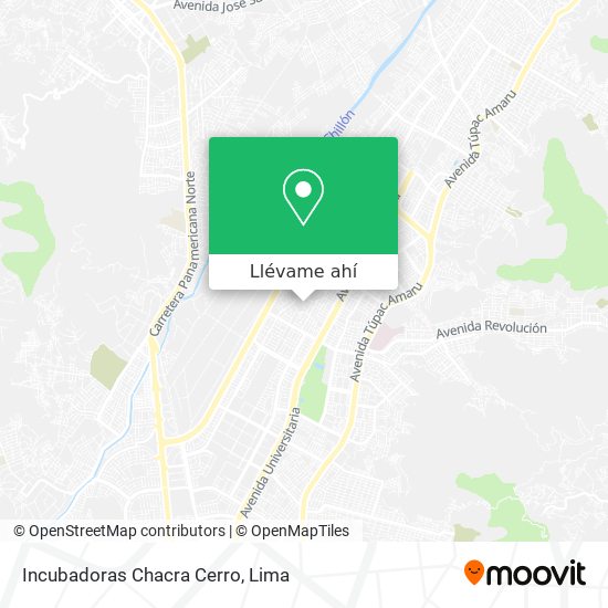 Mapa de Incubadoras Chacra Cerro