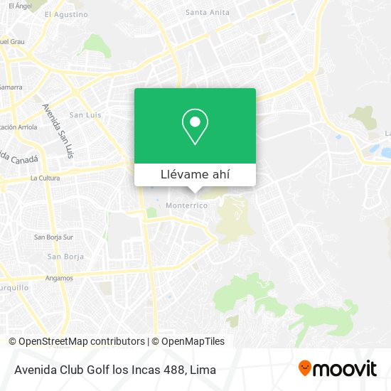 Mapa de Avenida Club Golf los Incas 488