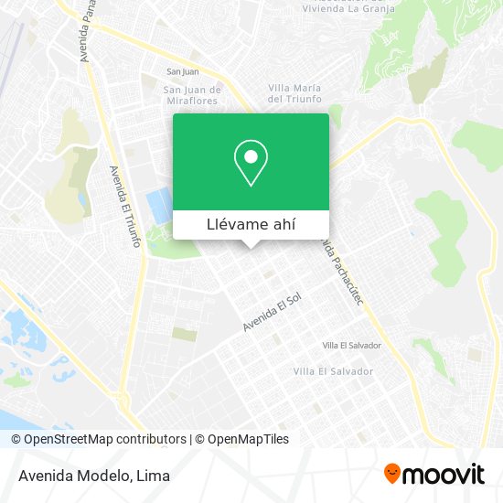 Mapa de Avenida Modelo