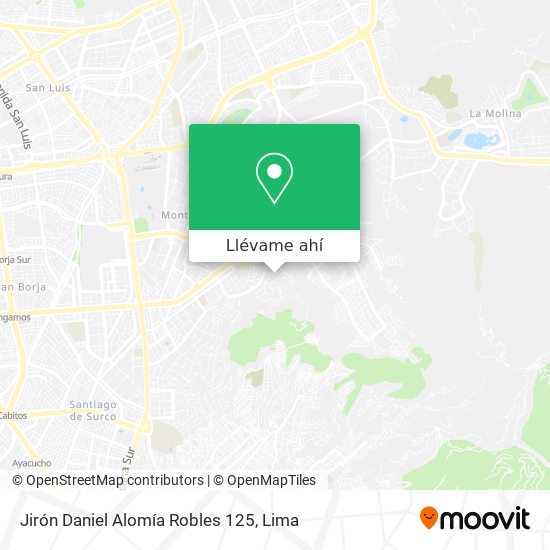 Mapa de Jirón Daniel Alomía Robles 125