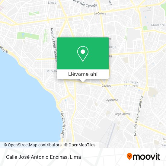 Mapa de Calle José Antonio Encinas