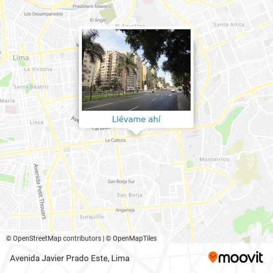 Mapa de Avenida Javier Prado Este