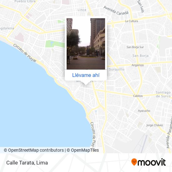 Mapa de Calle Tarata