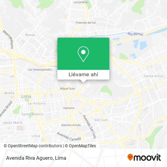 Mapa de Avenida Riva Aguero
