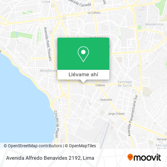 Mapa de Avenida Alfredo Benavides 2192