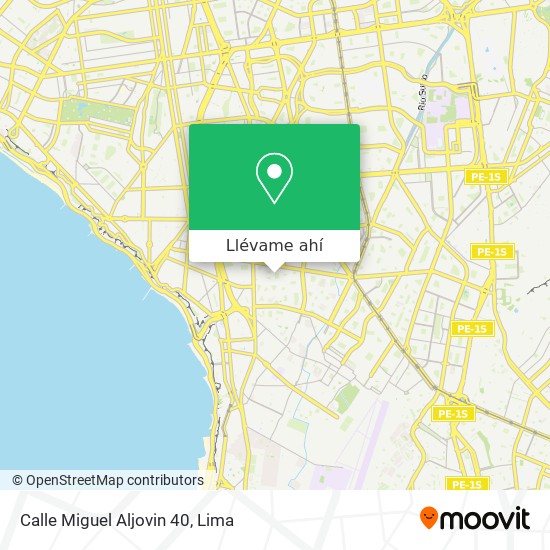 Mapa de Calle Miguel Aljovin 40
