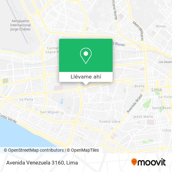 Mapa de Avenida Venezuela 3160
