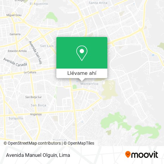 Mapa de Avenida Manuel Olguín