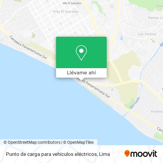 Mapa de Punto de carga para vehículos eléctricos