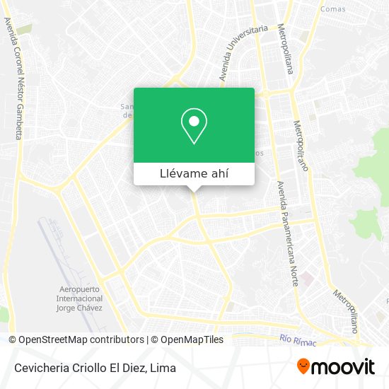Mapa de Cevicheria Criollo El Diez