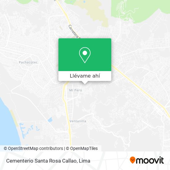 Mapa de Cementerio Santa Rosa Callao