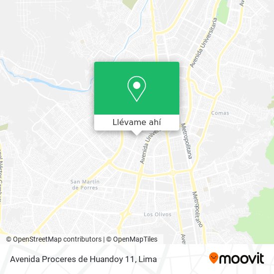 Mapa de Avenida Proceres de Huandoy 11