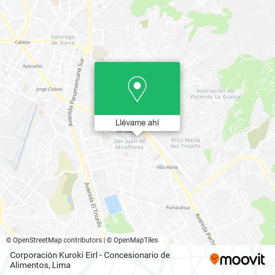 Mapa de Corporación Kuroki Eirl - Concesionario de Alimentos