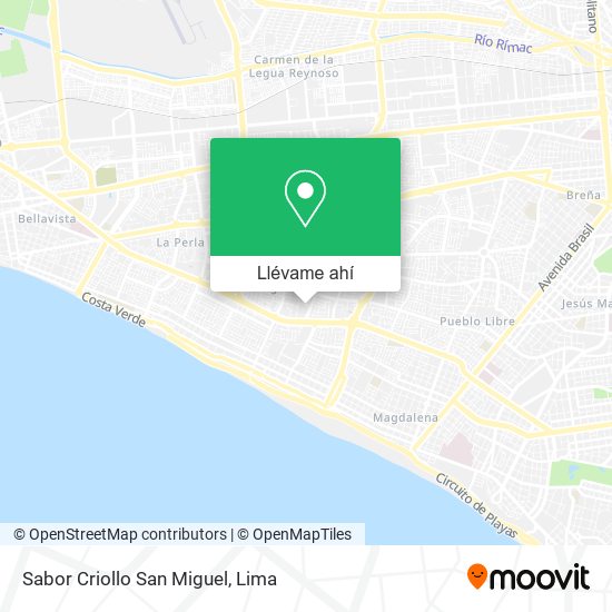 Mapa de Sabor Criollo San Miguel