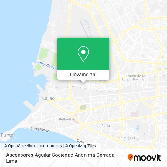 Mapa de Ascensores Aguilar Sociedad Anonima Cerrada