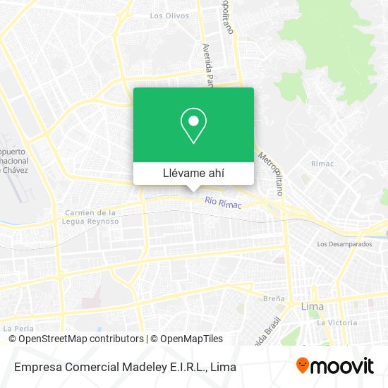 Mapa de Empresa Comercial Madeley E.I.R.L.