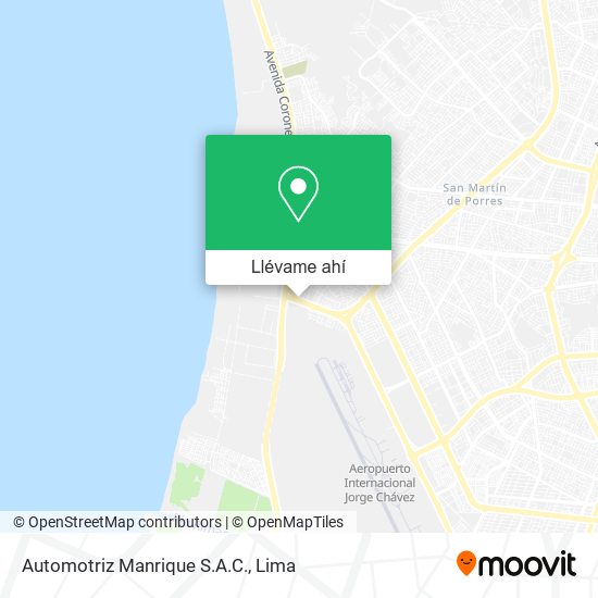 Mapa de Automotriz Manrique S.A.C.
