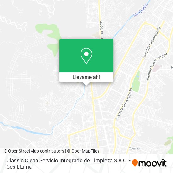 Mapa de Classic Clean Servicio Integrado de Limpieza S.A.C. - Ccsil