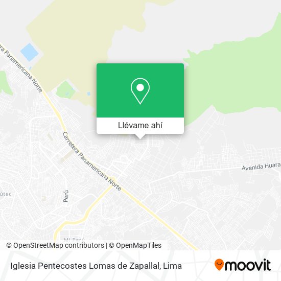 Mapa de Iglesia Pentecostes Lomas de Zapallal