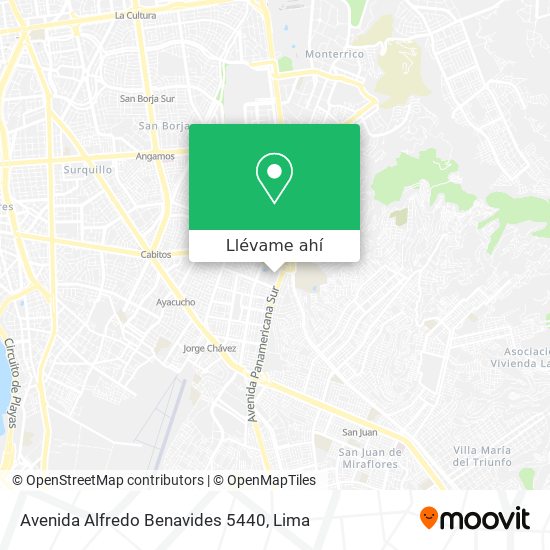 Mapa de Avenida Alfredo Benavides 5440