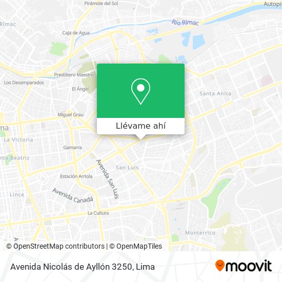 Mapa de Avenida Nicolás de Ayllón 3250