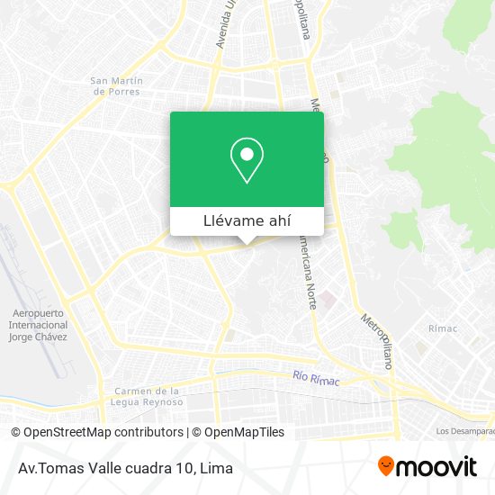 Mapa de Av.Tomas Valle cuadra 10